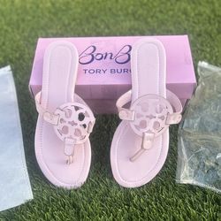 Tory Burch bon bon pink Miller sandals