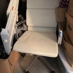White Leather Office Chair