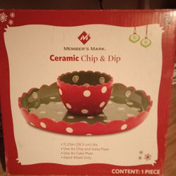 Ceramic Chip And Dip Tray