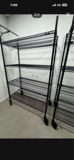 Wire shelving from Uline black like new
