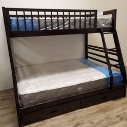 Twin And Full Size Bunk Bed 