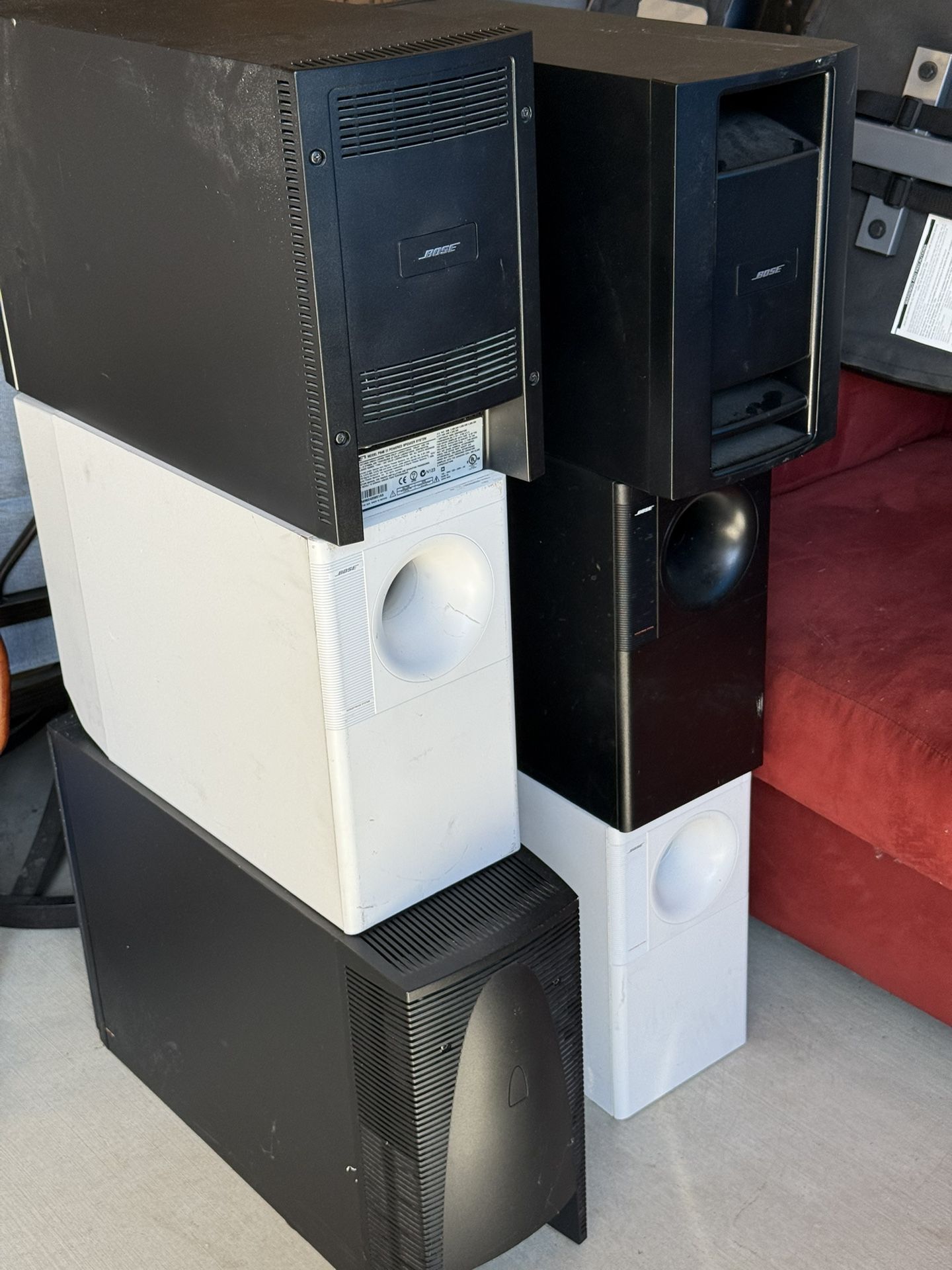 6 Bose Subwoofer, From Diferent Systems , They All Work