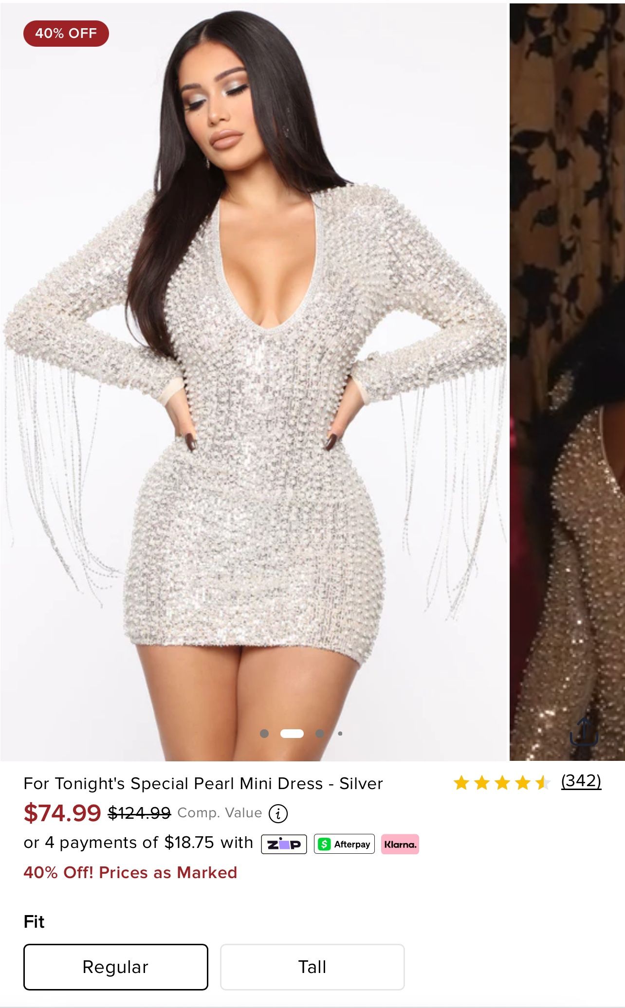 White/Silver Pearly Embellished Dress