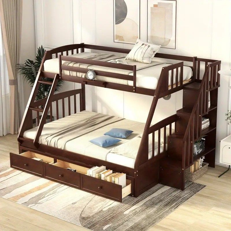 Bunk Bed Full Twin ✔️ Cama Literas Con Almacenamiento