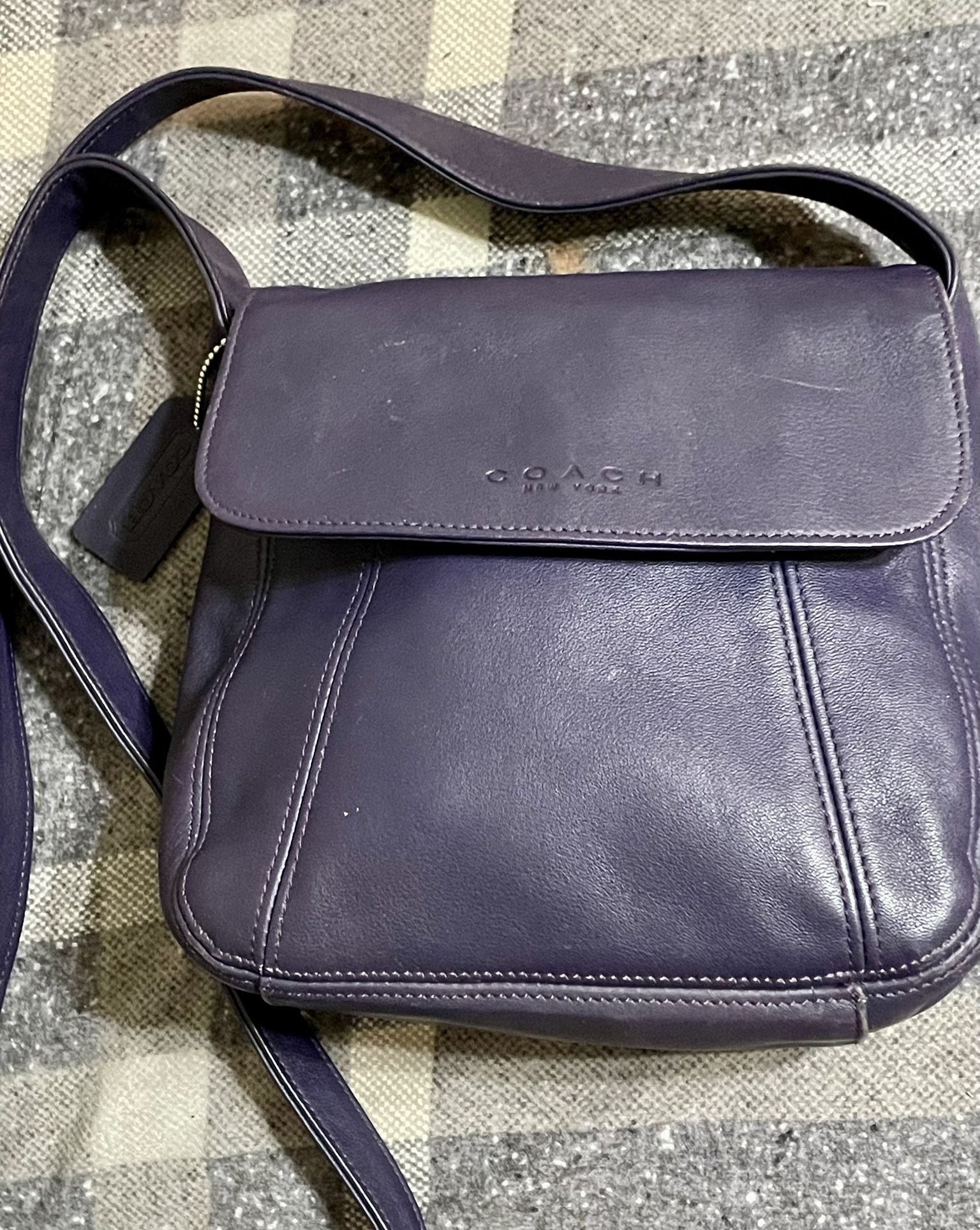 Vintage Coach Aubergine 4185 and Vintage Coach Scooter Bag In Black