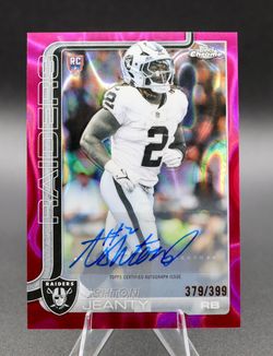 2025 Topps Chrome Ashton Jeanty Rookie Auto Magenta Lava Refractor /399 RC