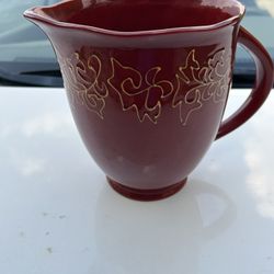 Large Red And Gold Pitcher 