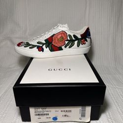GUCCI-Women’s Ace Embroidered Leather Sneaker