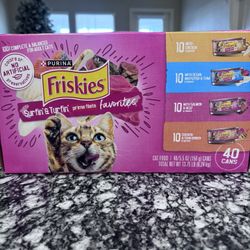 Friskies Surfin’ & Turfin’ Cat Food – 40 Cans (New & Sealed)