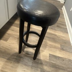 Set Of 3 Bar Stools (Dark Brown) 