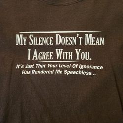 Tshirt My Silence Doesn't Mean... [See Bonus]