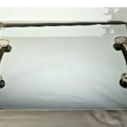 Gottinger Studio, Silver Plated Mirror  Vanity Tray
