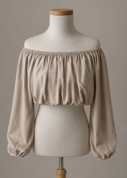 Forever 21 Baige Off the Shoulder Top