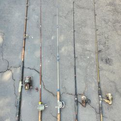 Fishing Rods w/Reels Poles Caña Pescar PRICE IS FOR EACH ONE