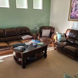 Leather Sofa Set Leather Chair 3 Pc Set 