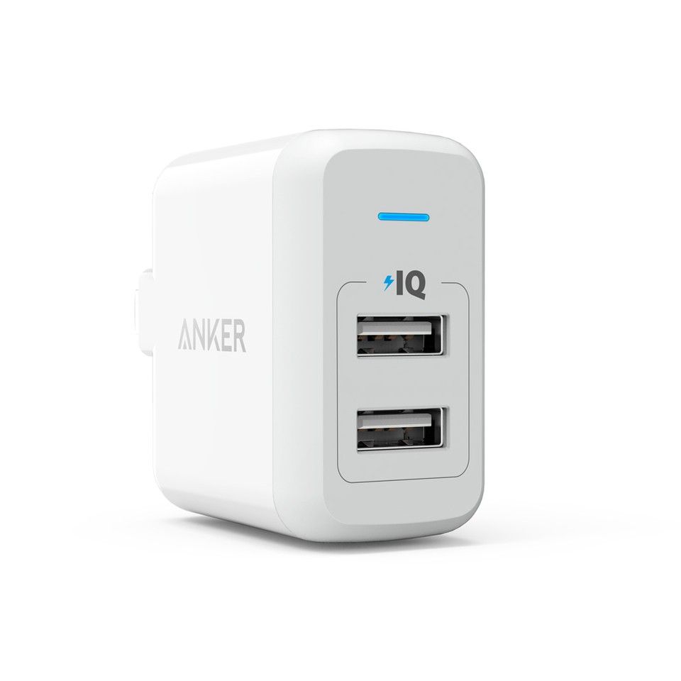 2-Port 24W USB Wall Charger with PowerIQ for iPhone 7 / 6s / Plus, iPad A and etc. 0406 b1 20