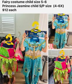 Fairy costume child size 5-6 Princess Jasmine child S/P size (4-6X)
