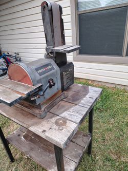 Porter cable belt sander with table