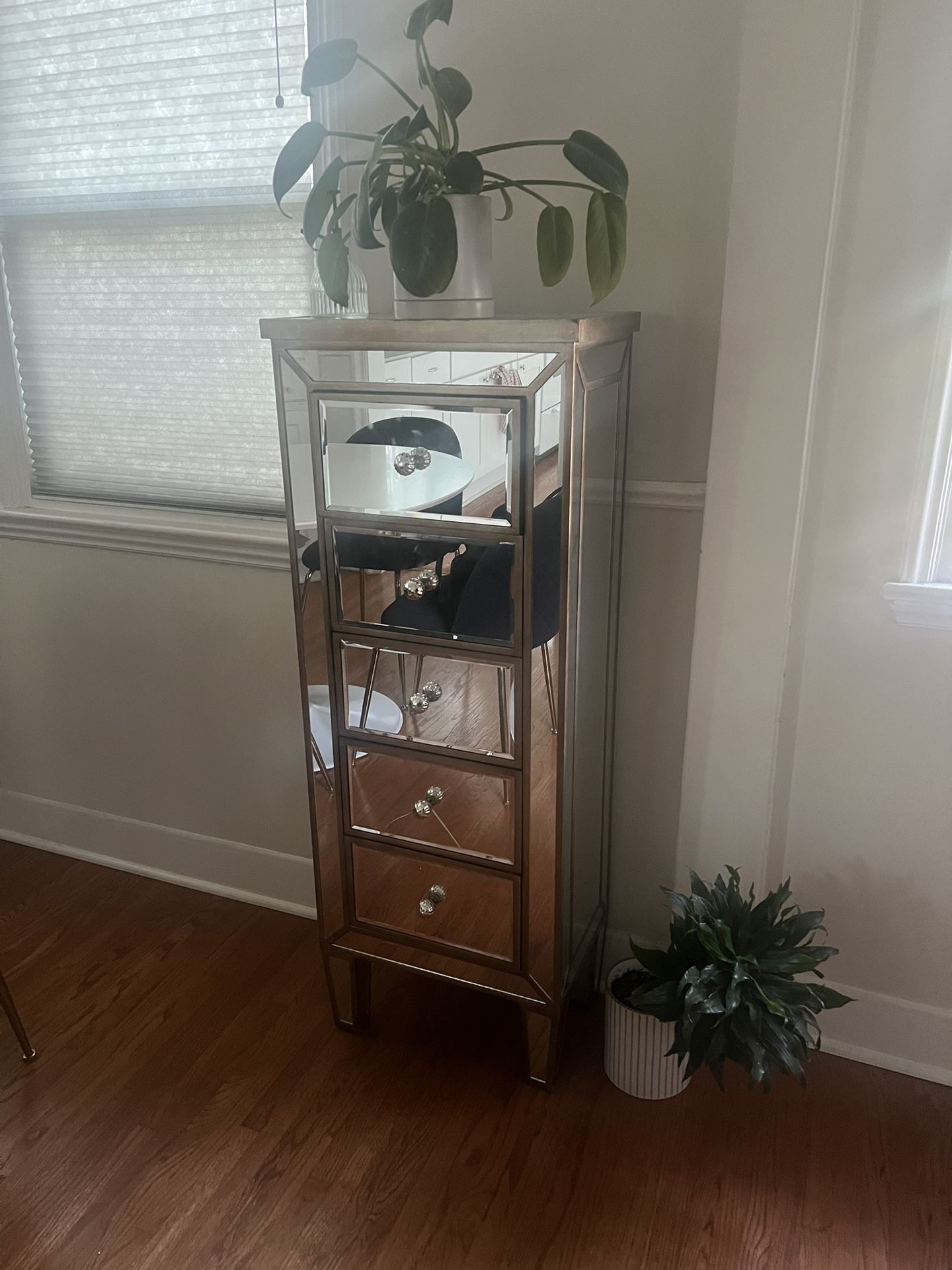 Elegant Mirrored 5-Drawer Chest