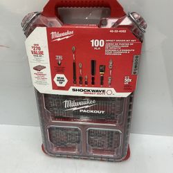 Milwaukee 100-Pc. SHOCKWAVE Impact Driver Bit Set with PACKOUT Organizer, Model# 48-32-4082