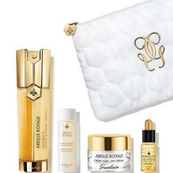 GUERLAIN ABEILLE ROYALE AGE-DEFYING PROGRAMME 4-PIECE SET W/ BAG