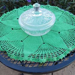 AVON GLASS BOWL WITH LID