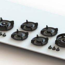 Pitt Cooking Foessa Black Edition 48" Gas Cooktop New