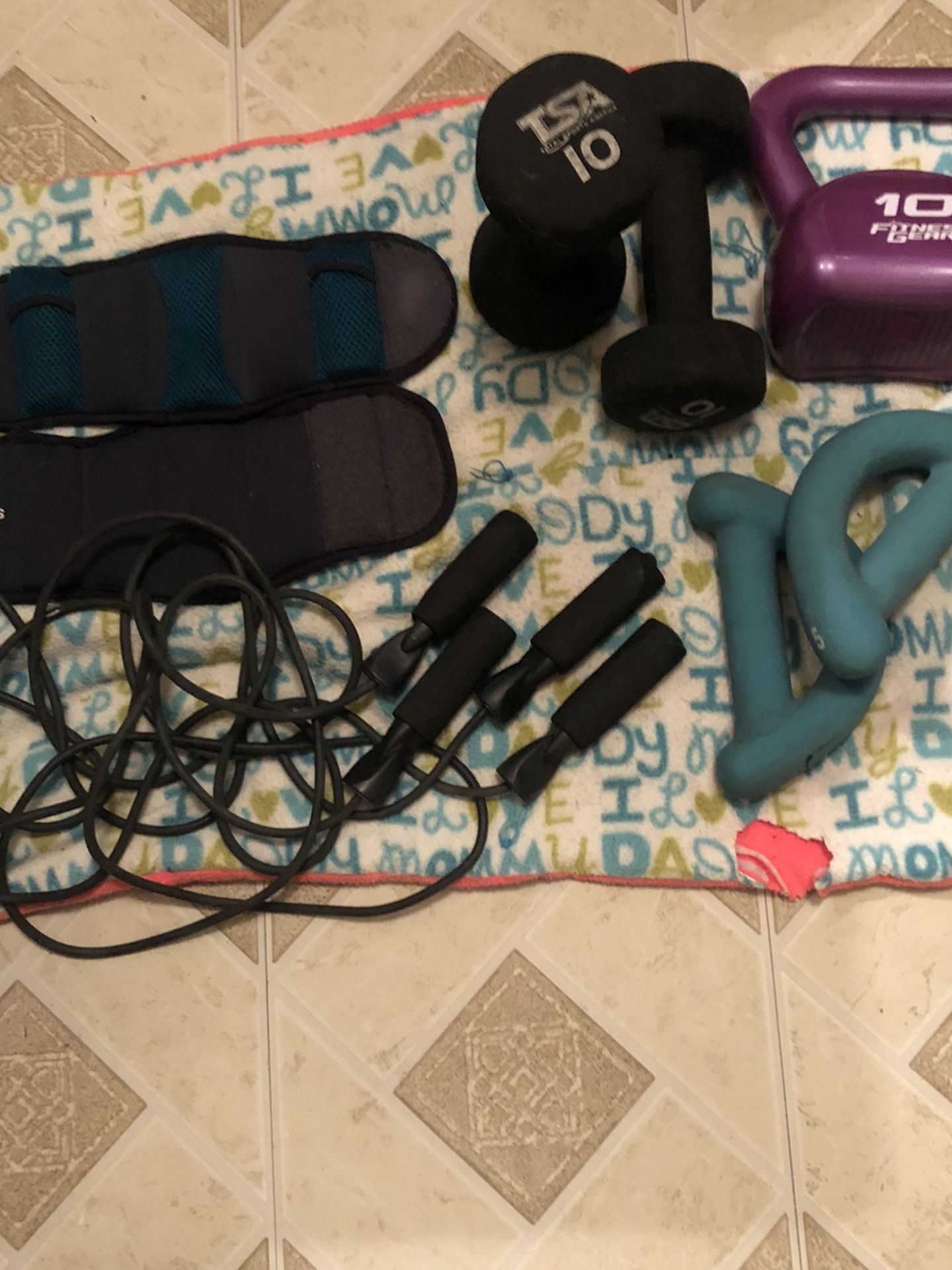 Workout Equipment Bundle 10s 15 Kettle 5sc 2.5wrap 2x Jump Rope