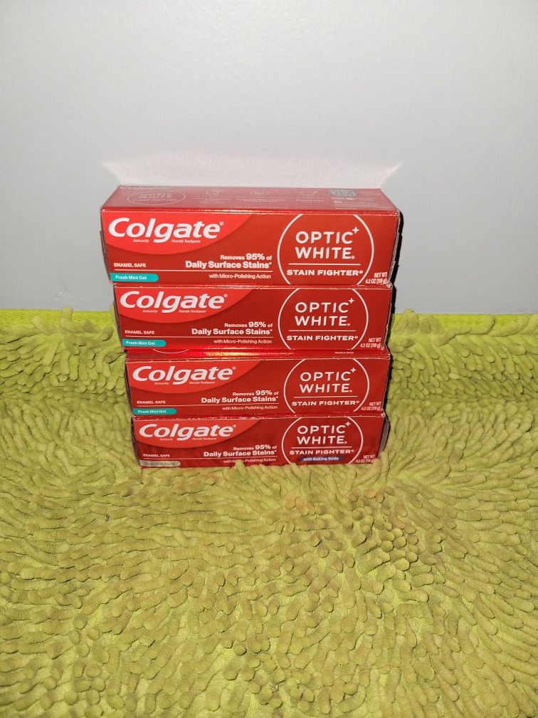 3 Fresh Mint Gel/1 Fresh Mint Paste Colgate Optic White 4.2oz 