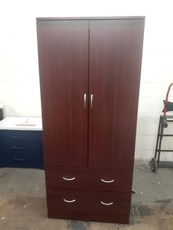 New assembled armoire with 2 drawers see pictures for dimensions