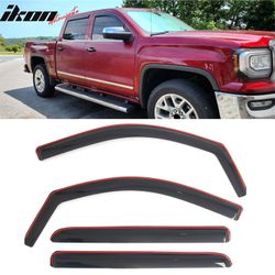 Fits 2014-2018 Chevrolet Silverado & GMC Sierra 1500 Crew In-Channel Window Visors