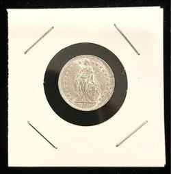 1946 B Switzerland 1/2 Franc Silver Coin (Helvetia Standing Liberty)