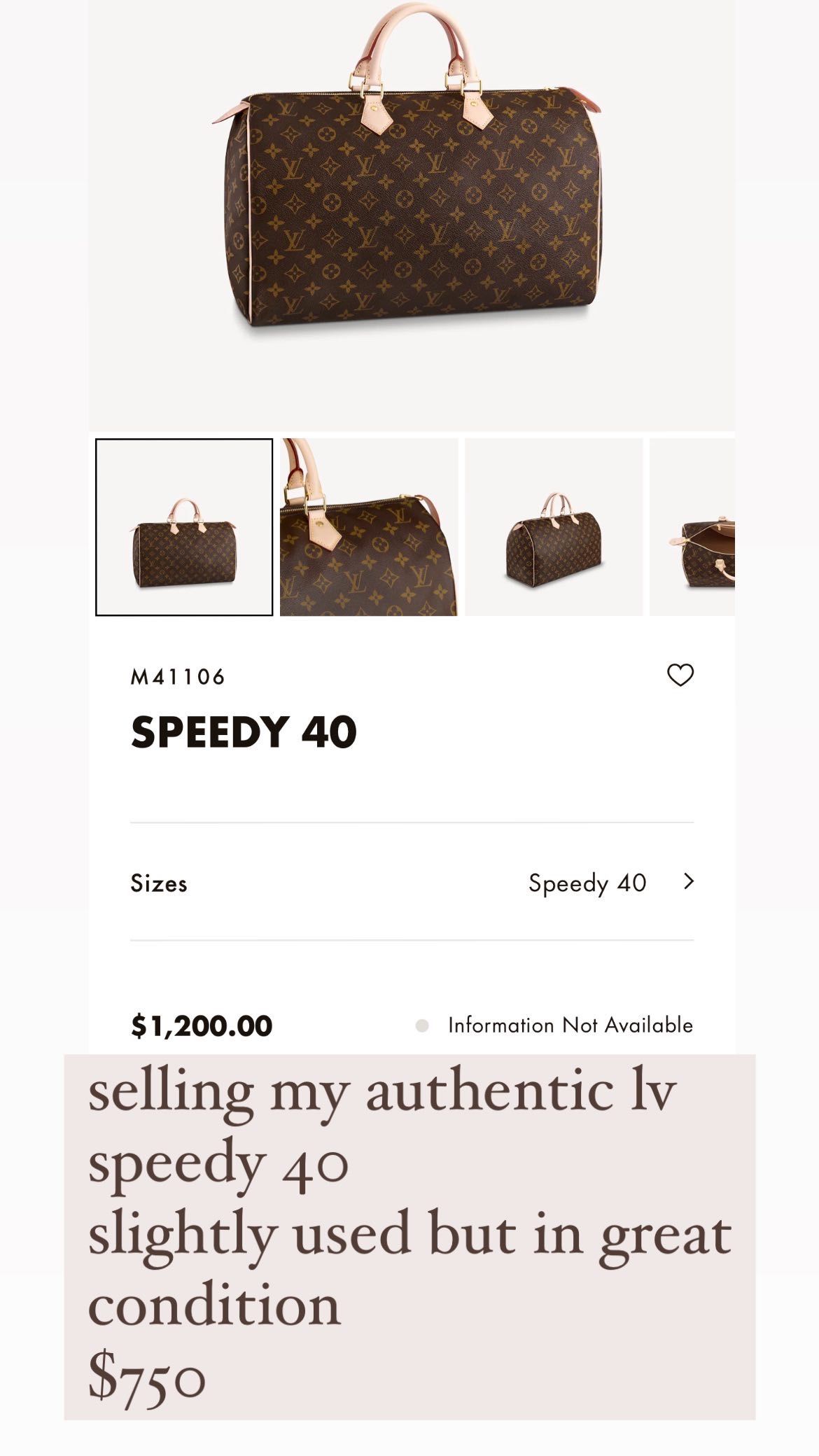 Speedy 40 Louis Vuitton