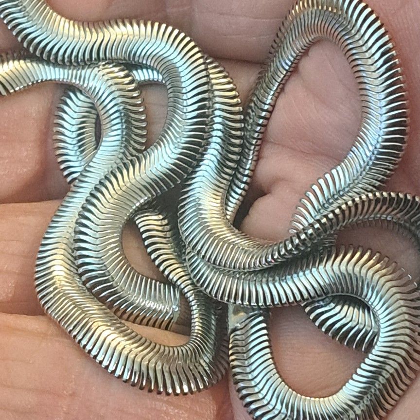 Stainless  Steel Snake Bone Necklace