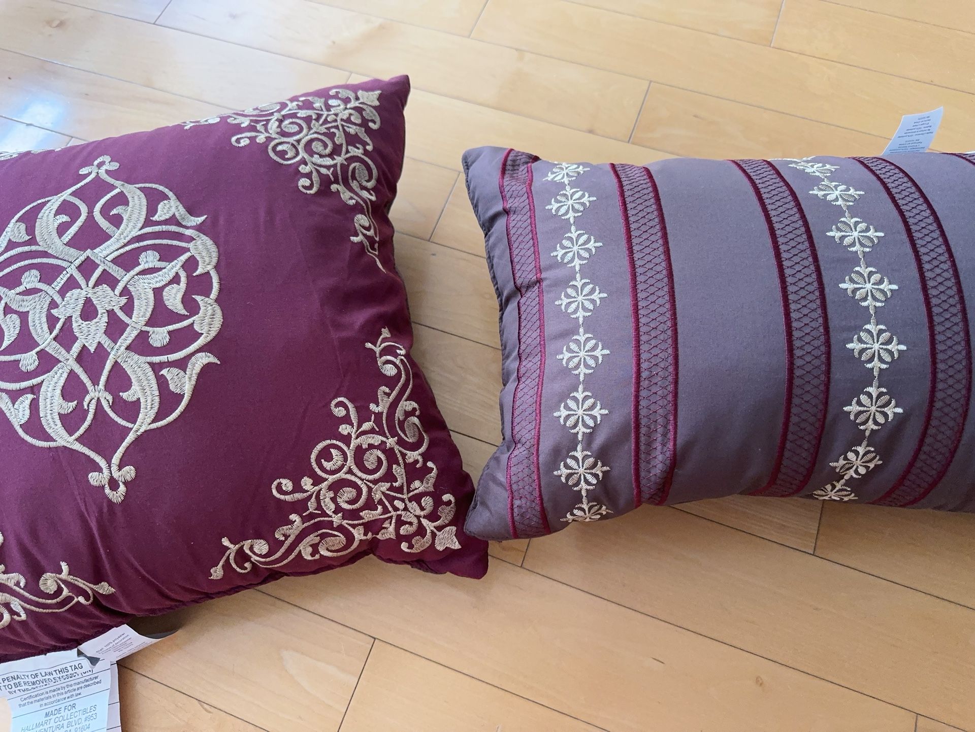Two Red Decorative Pillow For Bed/Couch