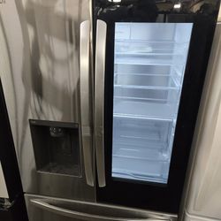 Lg Stainless Steel Fridge Glass Knock Door