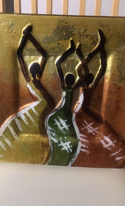 Beautiful Home Decor - Metal Painting Piece (like New)