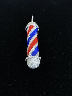 S925 Barber Pole Pendant