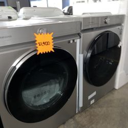 Samsung Platnium Bespoke Washer And Dryer Set   G 