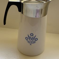  Vintage Corning Ware Blue Cornflower 9 Cup Porcelain Pot Carafe Pitcher