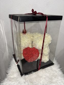 Teddy Bear Foam Roses Valentines 