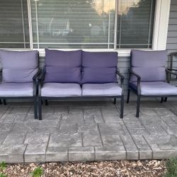 Blue 3 Piece Outdoor Furniture Set.