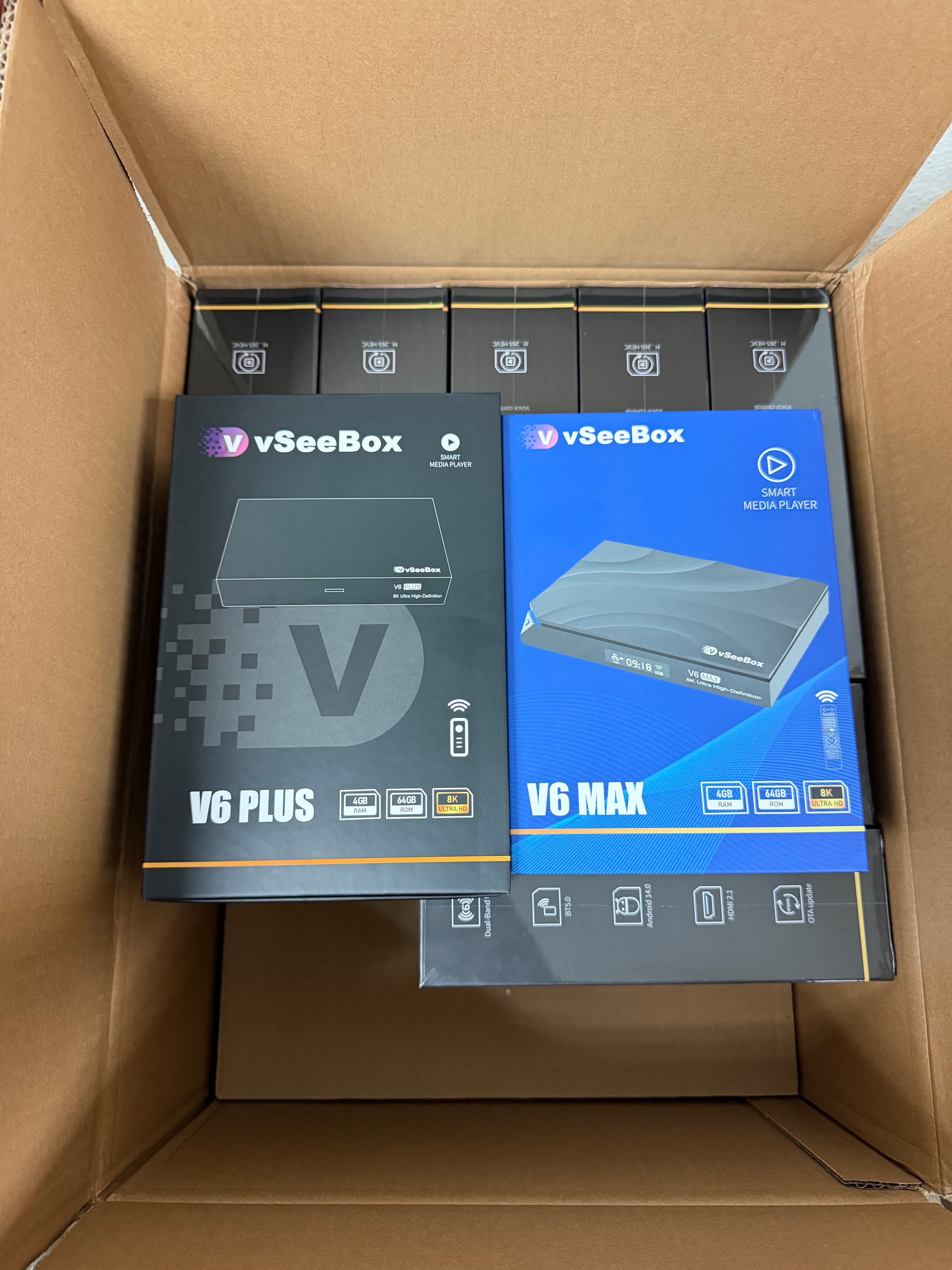 VSeeBox V6 Plus Android Streaming Device 6K UHD Free Channels Unlimited Entertainment Wholesale Bulk Discount Financing Approved