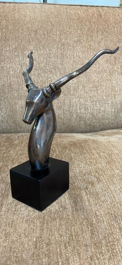 Silvestri Brass Antelope Sculpture 9in