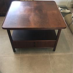 Beautiful Wood Cocktail Table With Two Drawers
