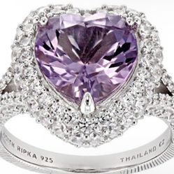 Judith Ripka Amethyst Romance Heart Ring