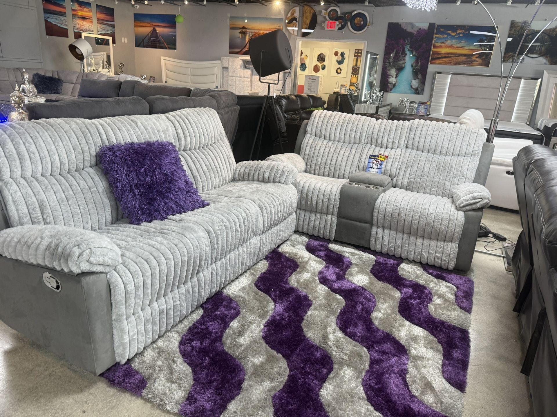 2 Pc Reclining Sofa And Love Crazy Special $600 OFF!