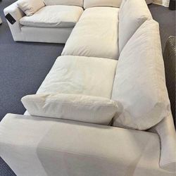 Comfy Cloud Plush Sectional Sofa Couch 
