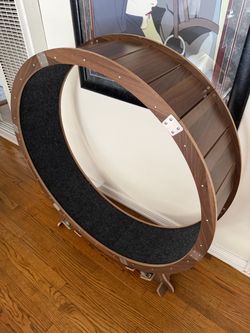 Large Wooden Cat Exercise Wheel