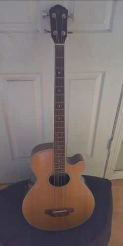 Oscar Schmidt OB100N Acoustic-Electric Bass with Gig Bag